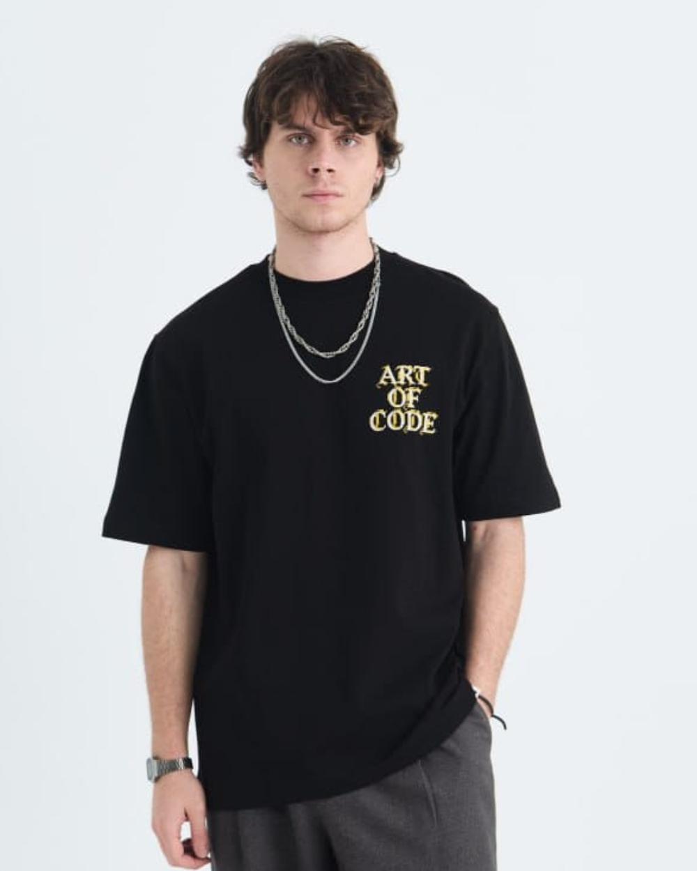 חולצת אוברסייז שחורה