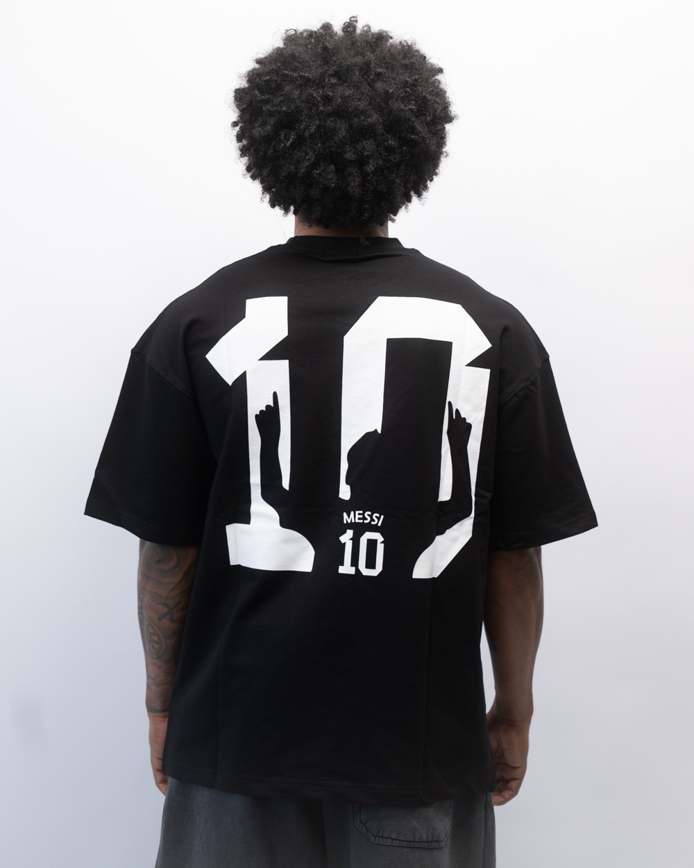 אוברסייז של מסי כדורגל טישרט