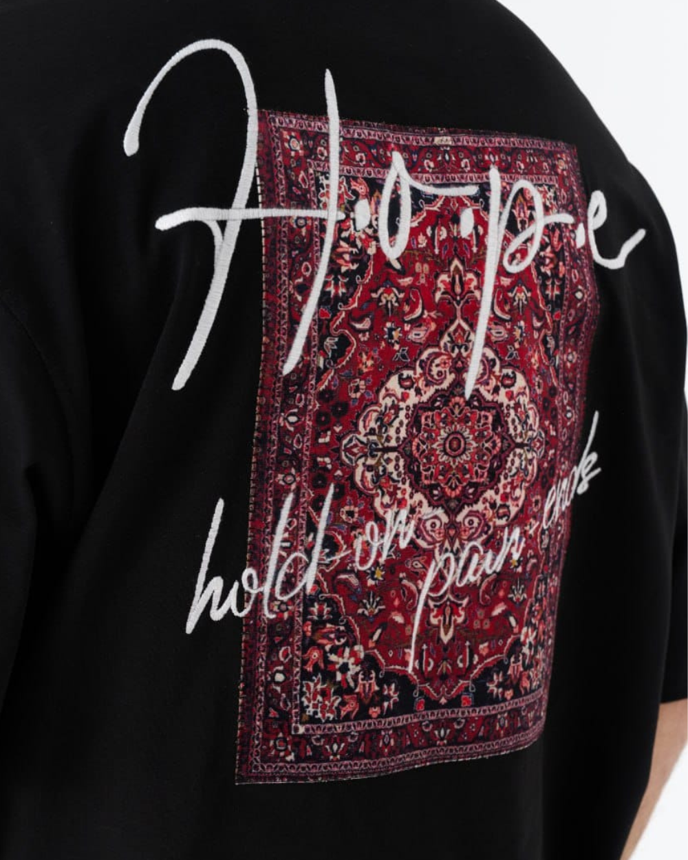 חולצה שחורה גבר אוברסייז