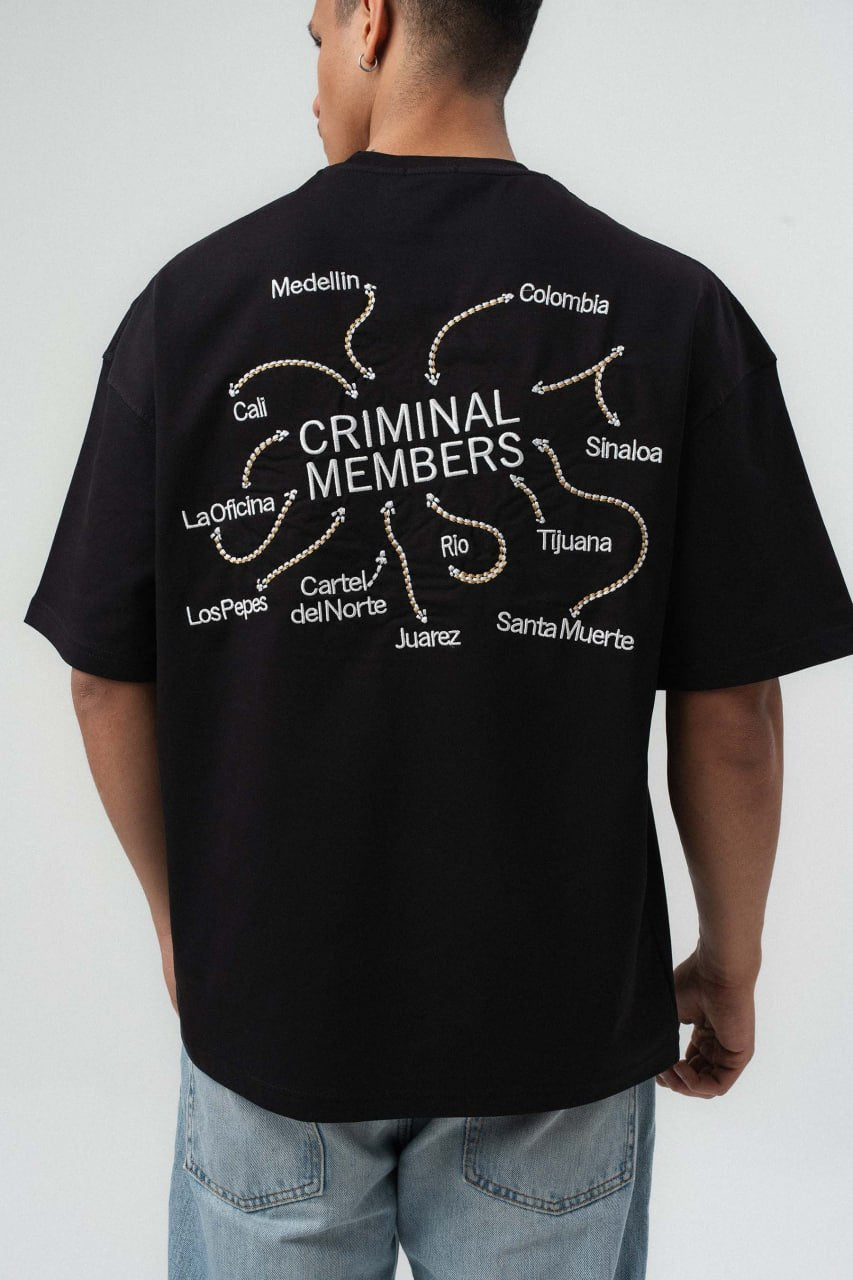 CRIMINAL MEMBERS // Cartel Map Oversize Tee